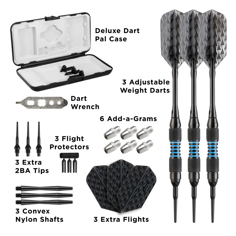 Viper Bobcat Adjustable Soft Tip Darts Blue Rings 16-18 Grams - Image 5