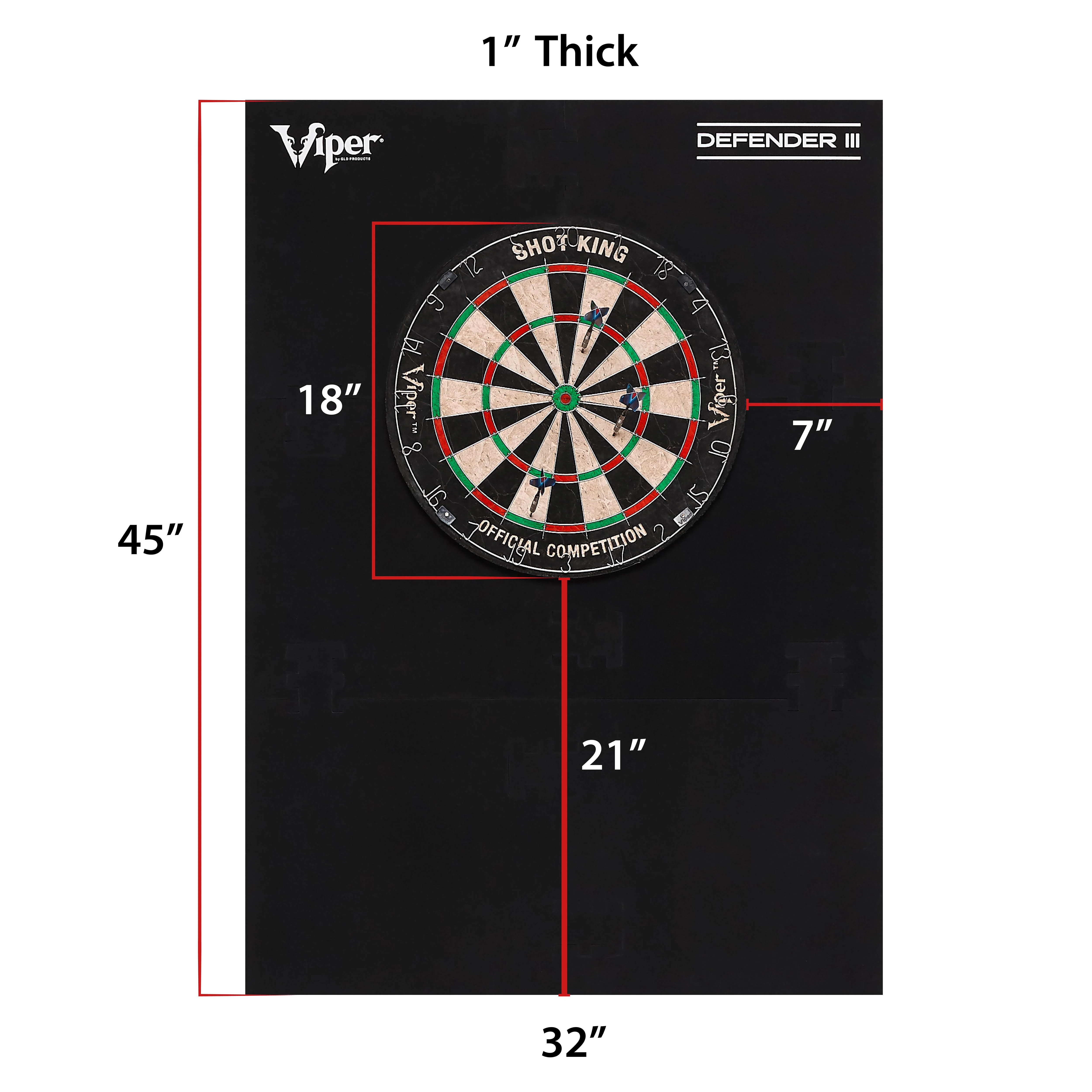 Viper Wall Defender III Dartboard Surround Blue - Image 8